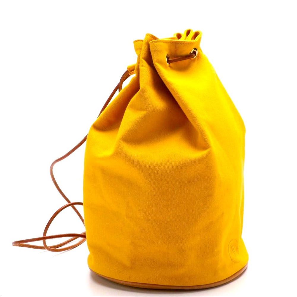 Hermès Polochon Mimile Drawstring
Yellow Canvas Backpack
